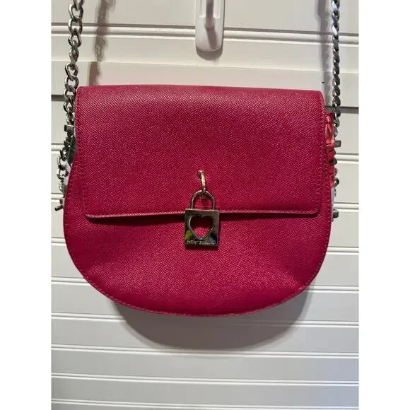 Betsey Johnson Mimi Saddle Crossbody Bag Floral Sides & Lining - Picture 2 of 15